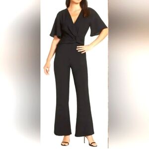 Anthropologie Harlyn twisted front butterfly waisted elegant black rompe…